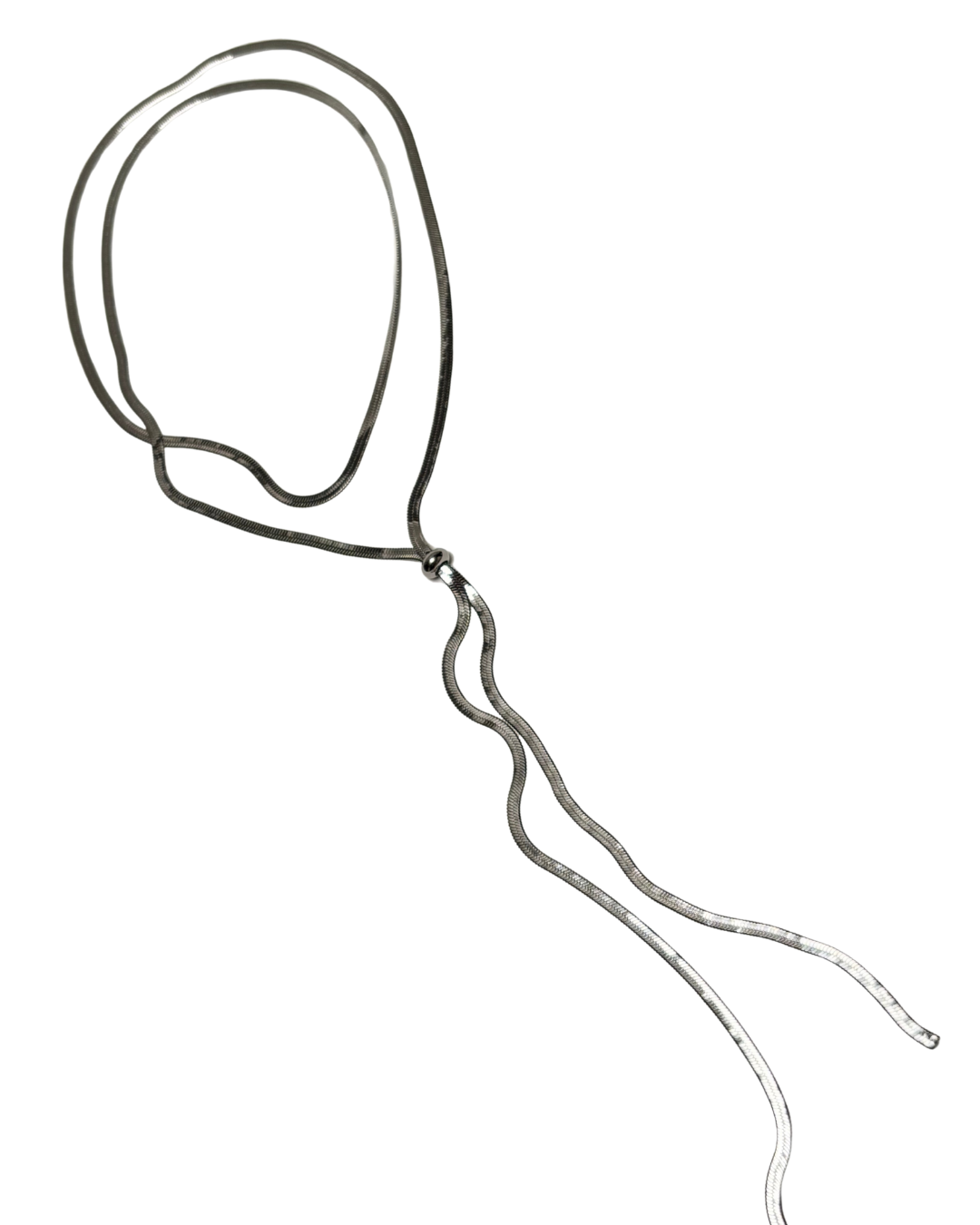 Corbatín flat plata