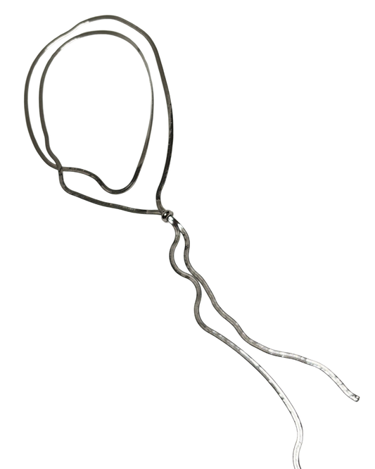 Corbatín flat plata